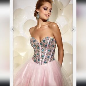 BRAND NEW W/TAGS Terani Couture Light Pink Embellished Dress-Size 0